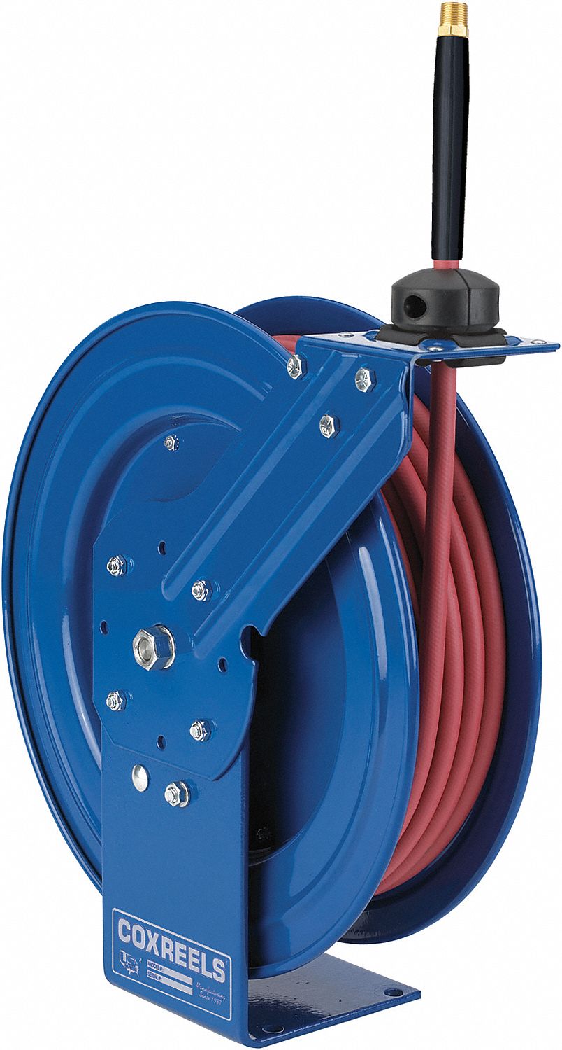 Hose Reel, Spring Return, 3/8In ID x 25 Ft