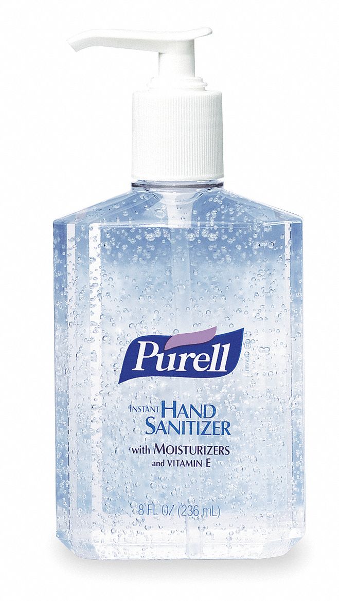 Hand Sanitizer, Pump Bottle, Size 8 oz.