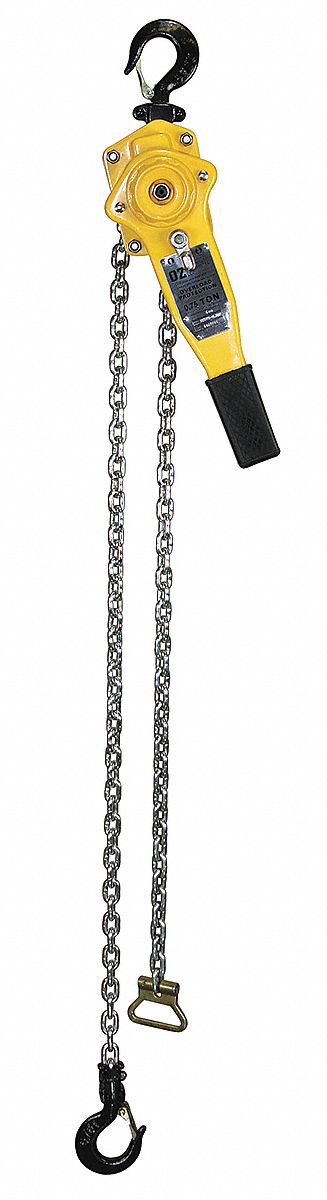 Lever Chain Hoist, Cap 1500Lb, Lift 20Ft