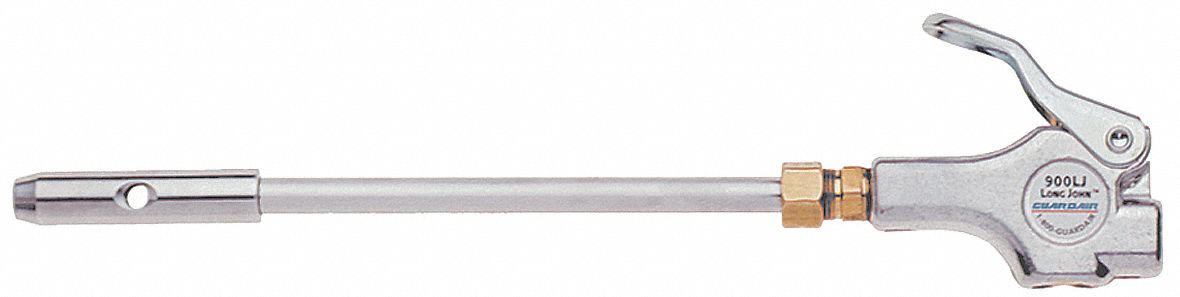 Air Gun, Chrome, 10-1/4 In. L, 120 psi