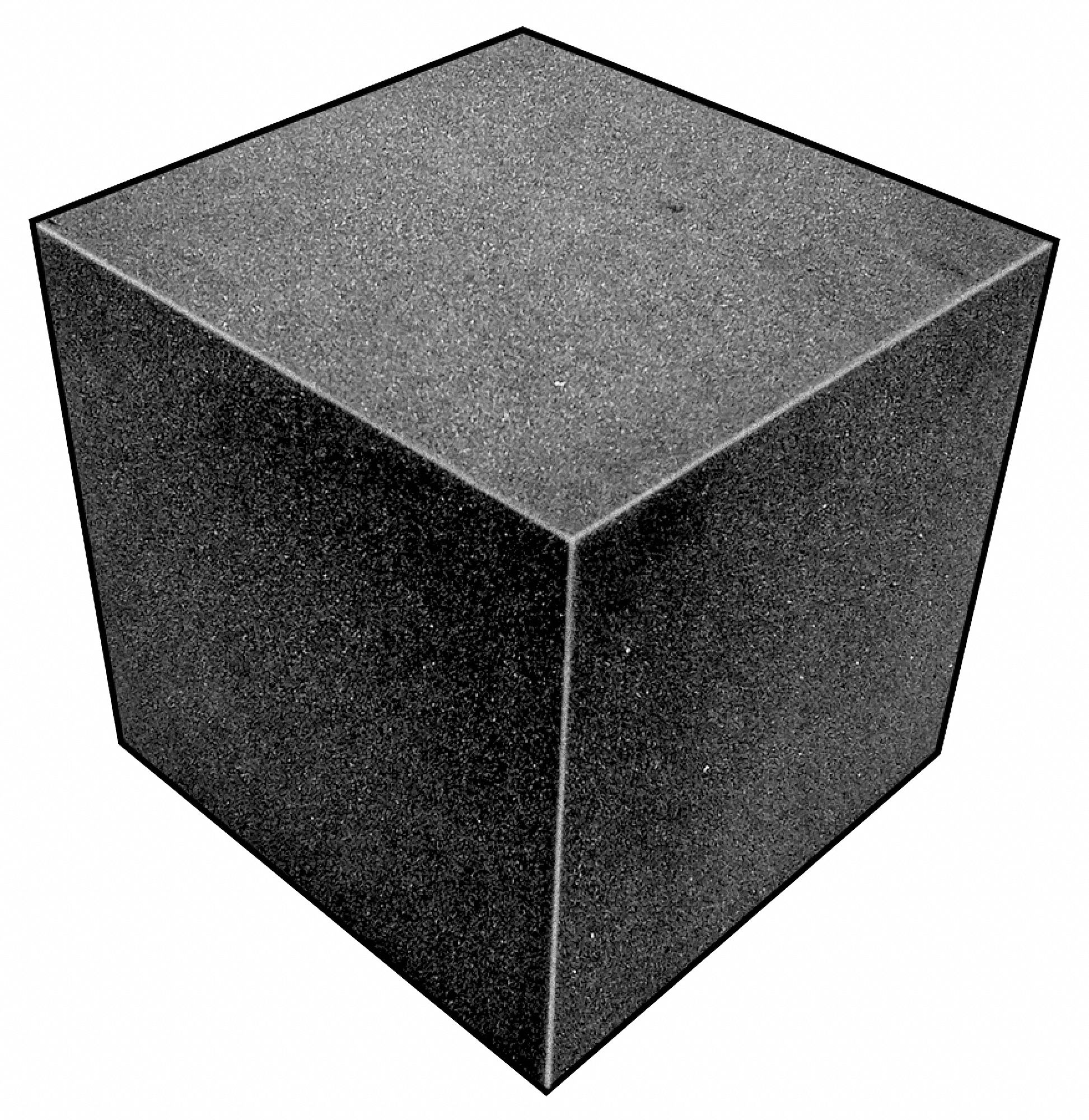 Foam Cube, Polyether, Charcoal, 4 In Sq