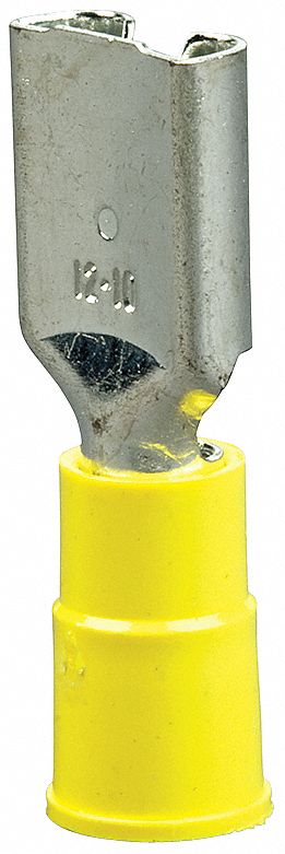 Wire Connector, Disconnect, Yellow, PK1000