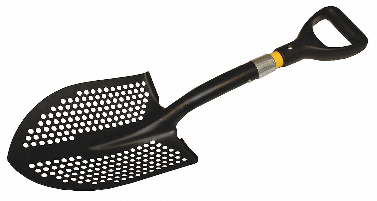 Round Point Shovel, 16 In. Handle, 14 ga.
