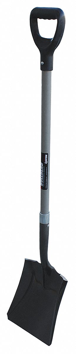 Square Point Shovel, 40 In. Handle, 14 ga.