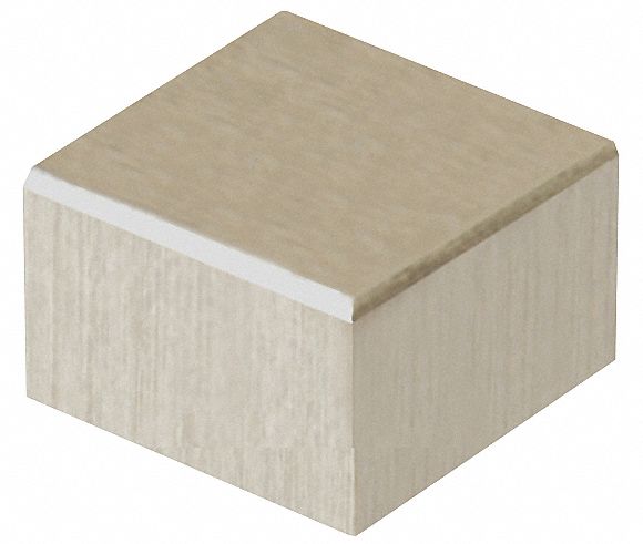 Standoff Cap, Sq, AL, 3/4 x 1/8, Pk 2