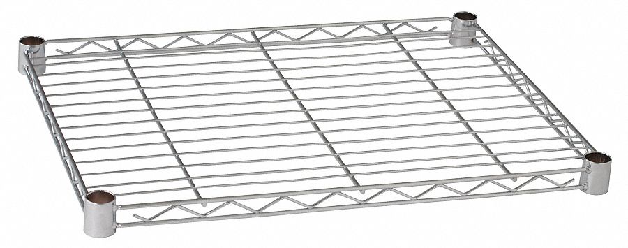 Wire Shelf, 24 x 24 in., Zinc