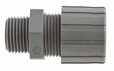 Cord Connector, NPT, 0.50-0.63 In, Gray