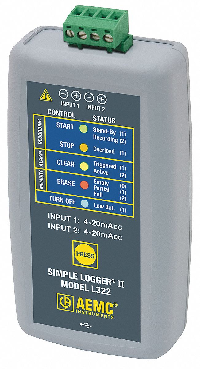 Process Control Logger, 4 to 20mADC