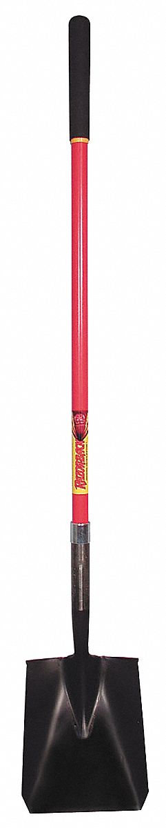 Square Point Shovel, 48 In.Handle, 14 ga.