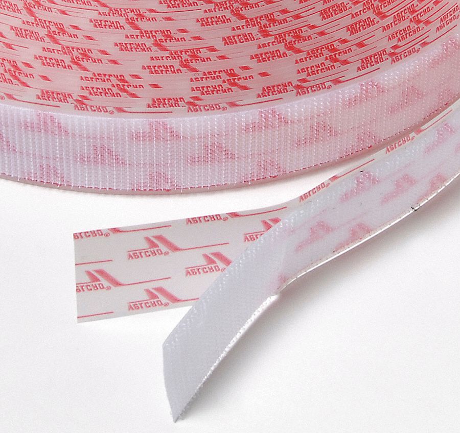 Reclosable Fastener, Hook, 1x25 Yd, White