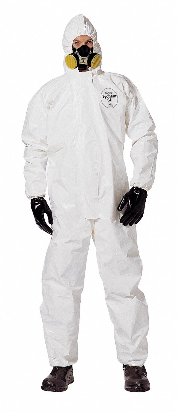 Hooded Tychem(R) SL, Bound, Socks, M, PK 12