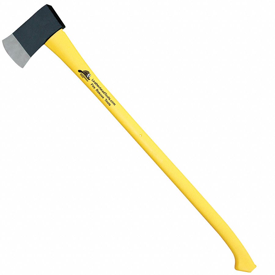 Axe, Flat Head, Yellow Fiberglass, 36 In.