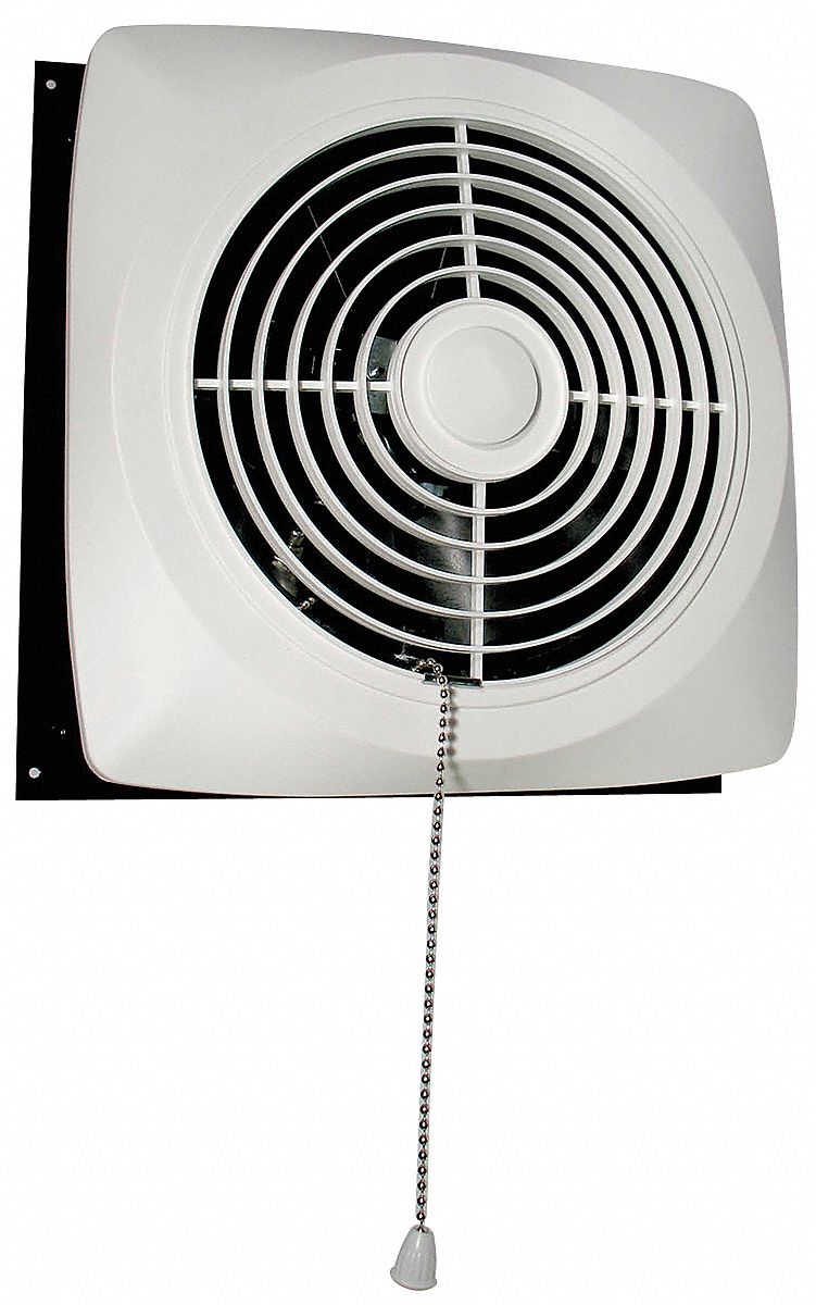 Exh Fan, Thru-wall, CFM 250, Plastic Grille