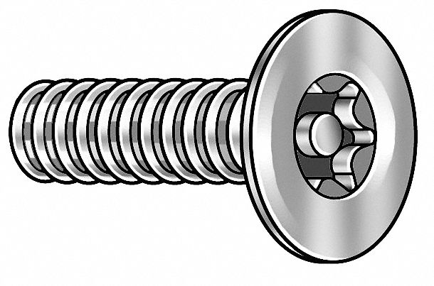 Mach Screw, Flat, 8-32 x 1 L, PK 25