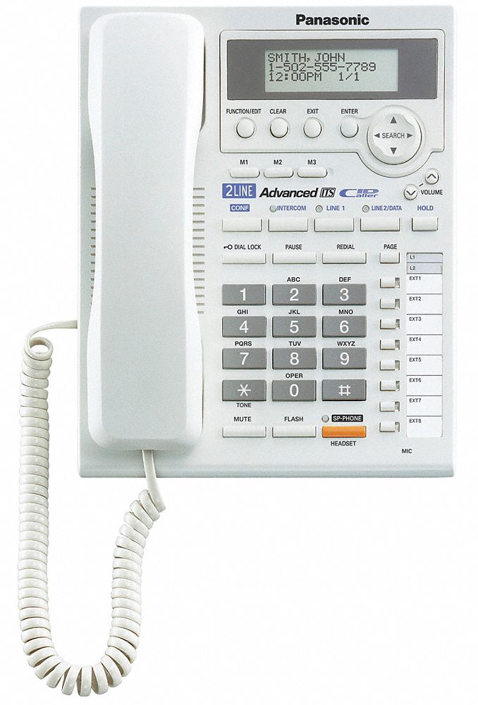 2-Line Corded Integrated Phone System