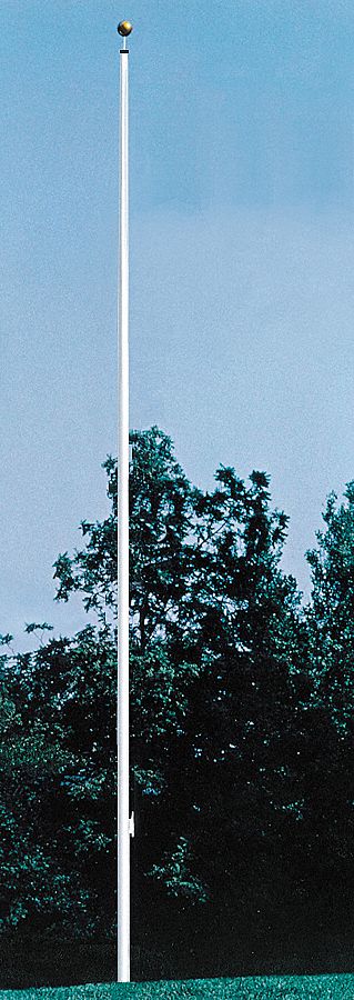 Flag Pole, Ground Mount, 25 ft., Aluminum