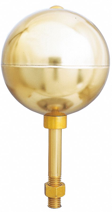 Ball Ornament, Aluminum, Gold