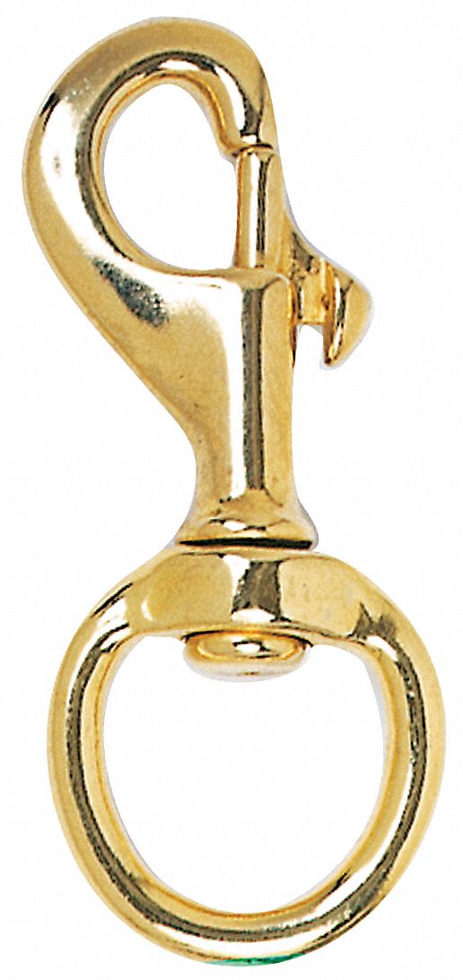 Snap Hook, 2 1/2in, Brass, Gold