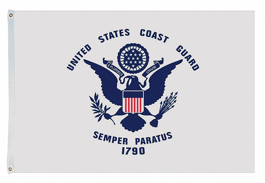 US Coast Guard Flag, 5x8 Ft, Nylon