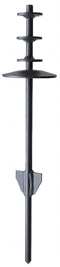 Ground Spike, 4in, Steel, Black