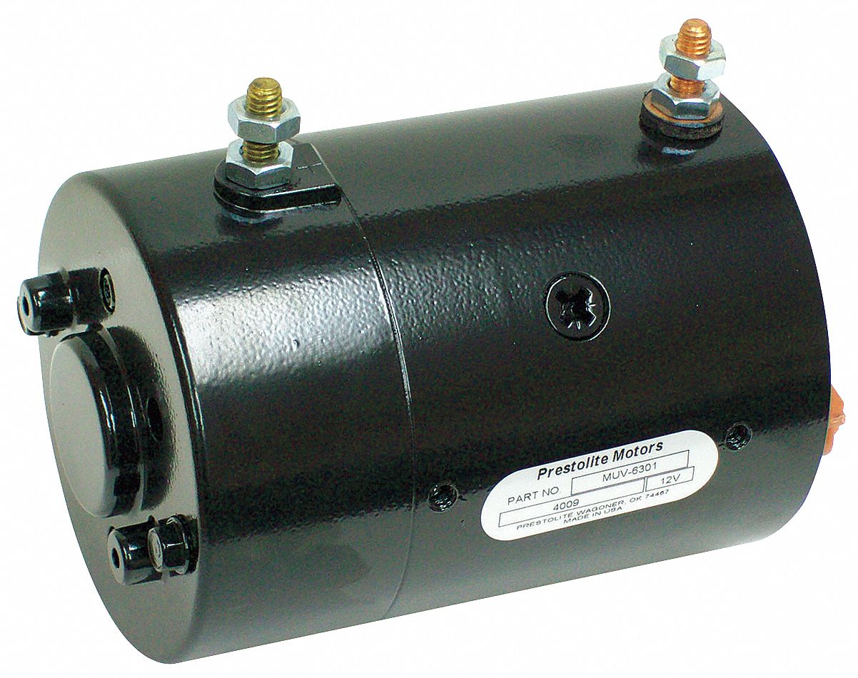 DC Motor, 6-3/4 In. L, CW/CCW, Wound Field