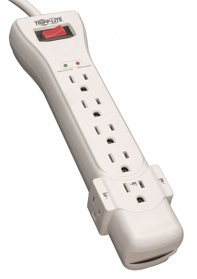 Surge, 7 Outlet, 7 Ft Cord, LED
