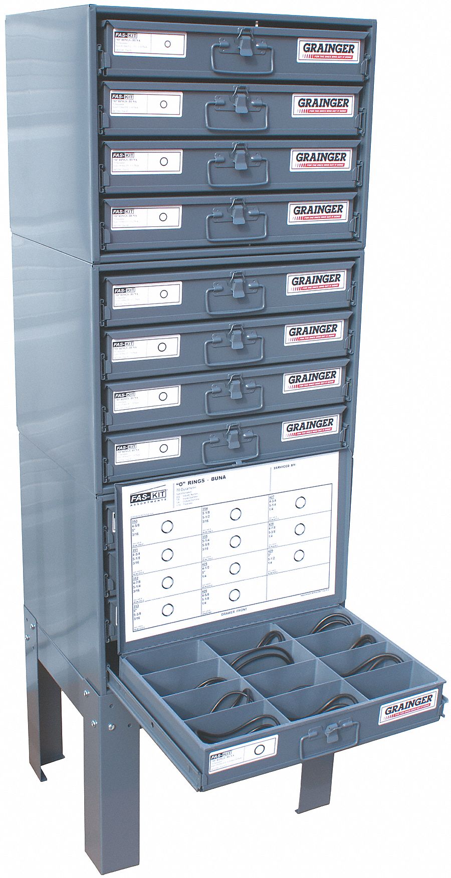 Buna O-Ring Asst, Steel Cabinet, 1324 Pc