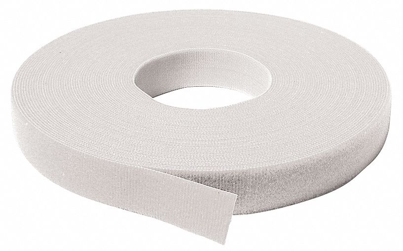 Self Gripping Strap, W 3/4 Inx25 Yd, White