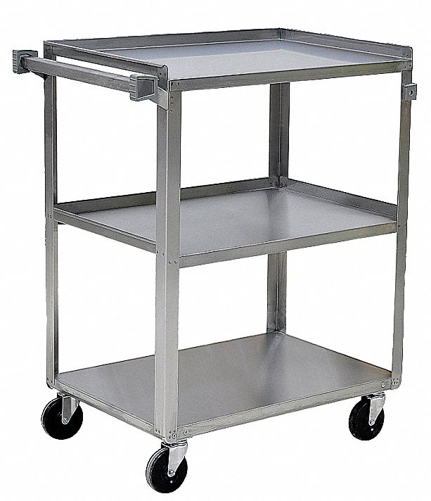 Utility Cart, SS, 27-1/2 Lx16-1/4 W, 300 lb