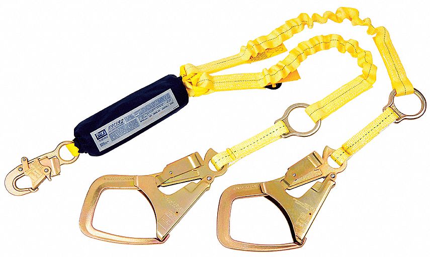 Lanyard, 2 Leg, Nylon, PVC, Yellow