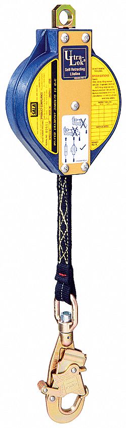 Self-Rtrctng Lifeline, Kevlar/Nomex, 310lb
