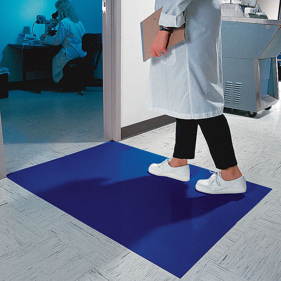 Tacky Mat, Blue, 24 x 45 In, PK 4