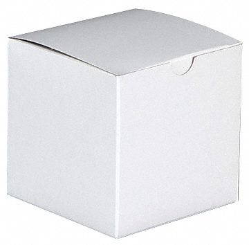 Gift Boxes, 4x4x4, White, PK 100
