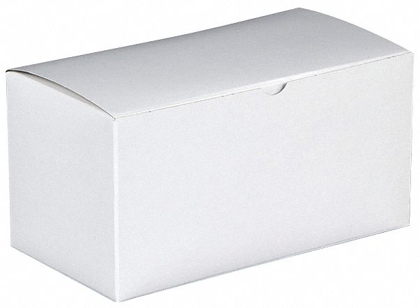 Gift Bx, 9x4 1/2x4 1/2, White, PK 100