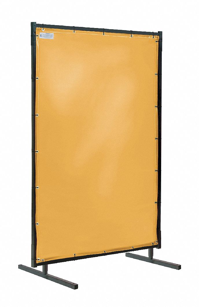 HD Welding Screens, 6 Ft W, 6 Ft H, Yellow