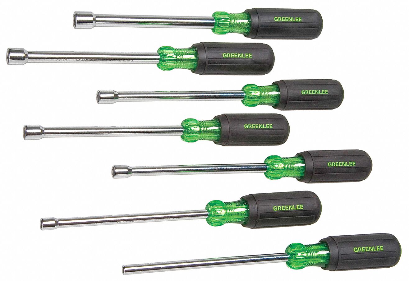 Nut Holding Driver Set, Hollow, 7 Pc