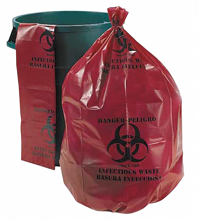 Liner, 33 Gal., Red, PK100