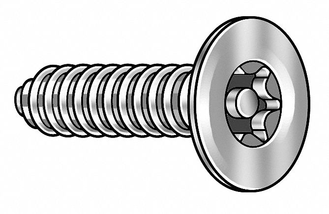 Tamper Screw, Flat, #6, 3/4 In L, PK25