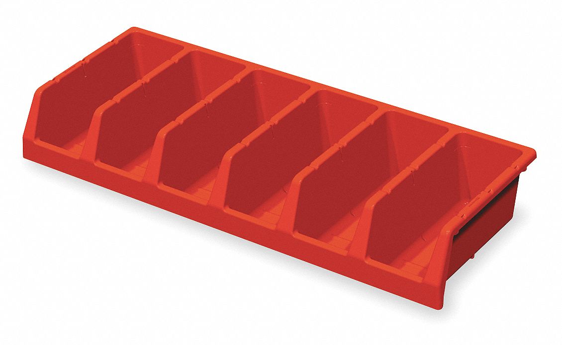 Systems Bin, L12, W33, H5, Red