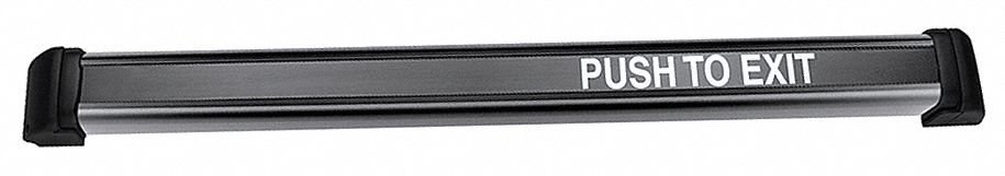 Push to Exit Bar, Black, Width 42 In.