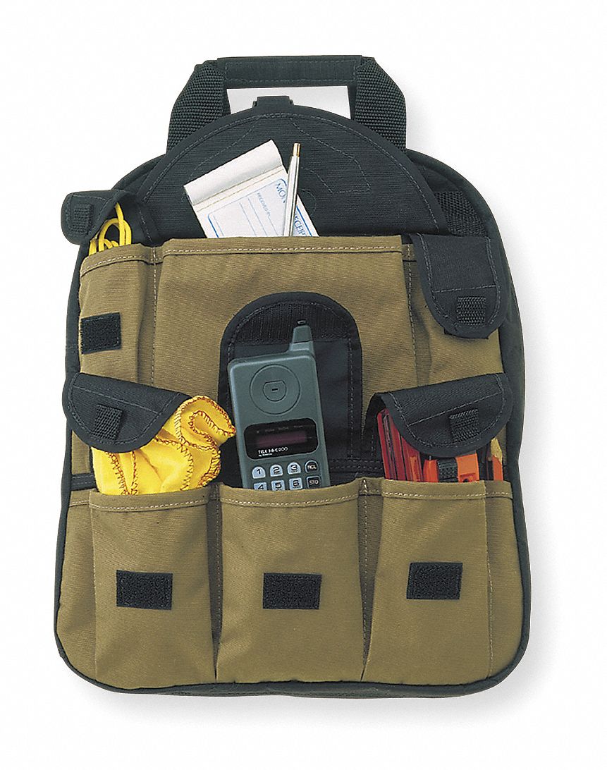 Backpack Tool Bag, 14x4x16, 26 Pocket