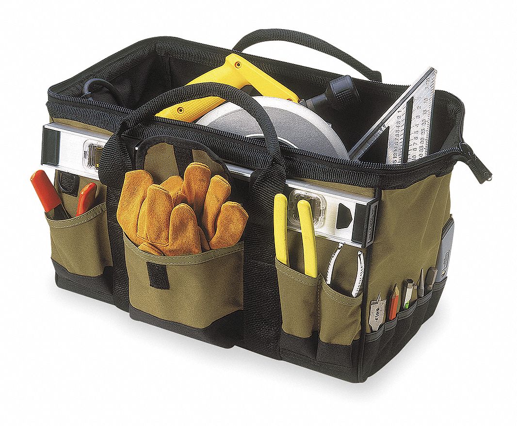 Softsided Tool Bag, 24x12x11, 32 Pocket