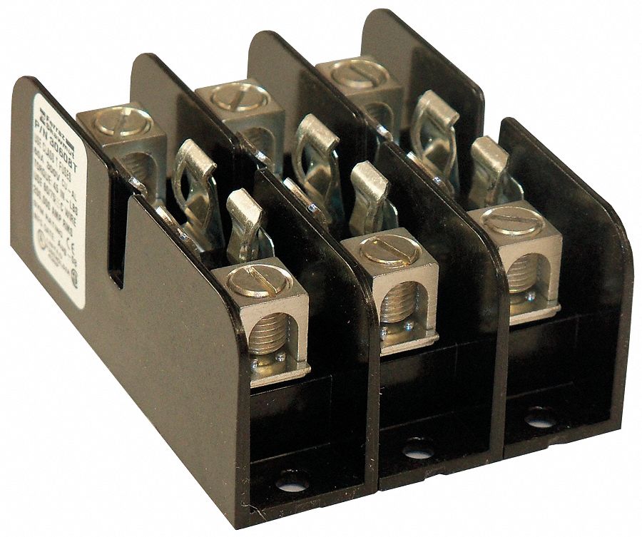 Fuse Holder, 60A AC, 300V, 3 Pole, Molded