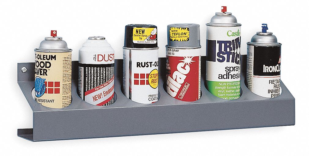 Can Caddy, 6 Bin, Gray, Steel