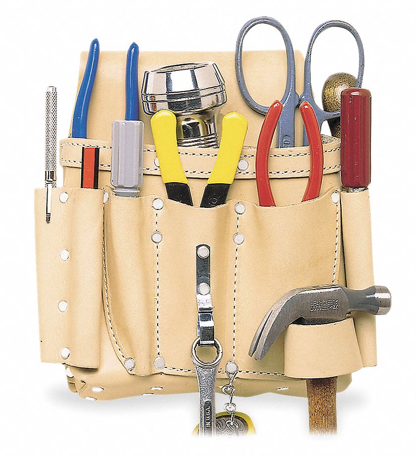 Tool Pouch, 8 Pocket, Top Grain Leather