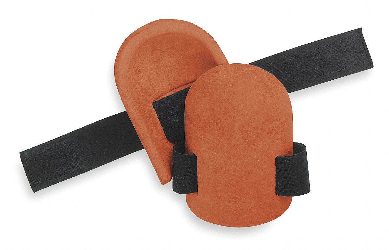 Knee Pads, Soft, Rubber, 1 Sz Fits All, 1PR