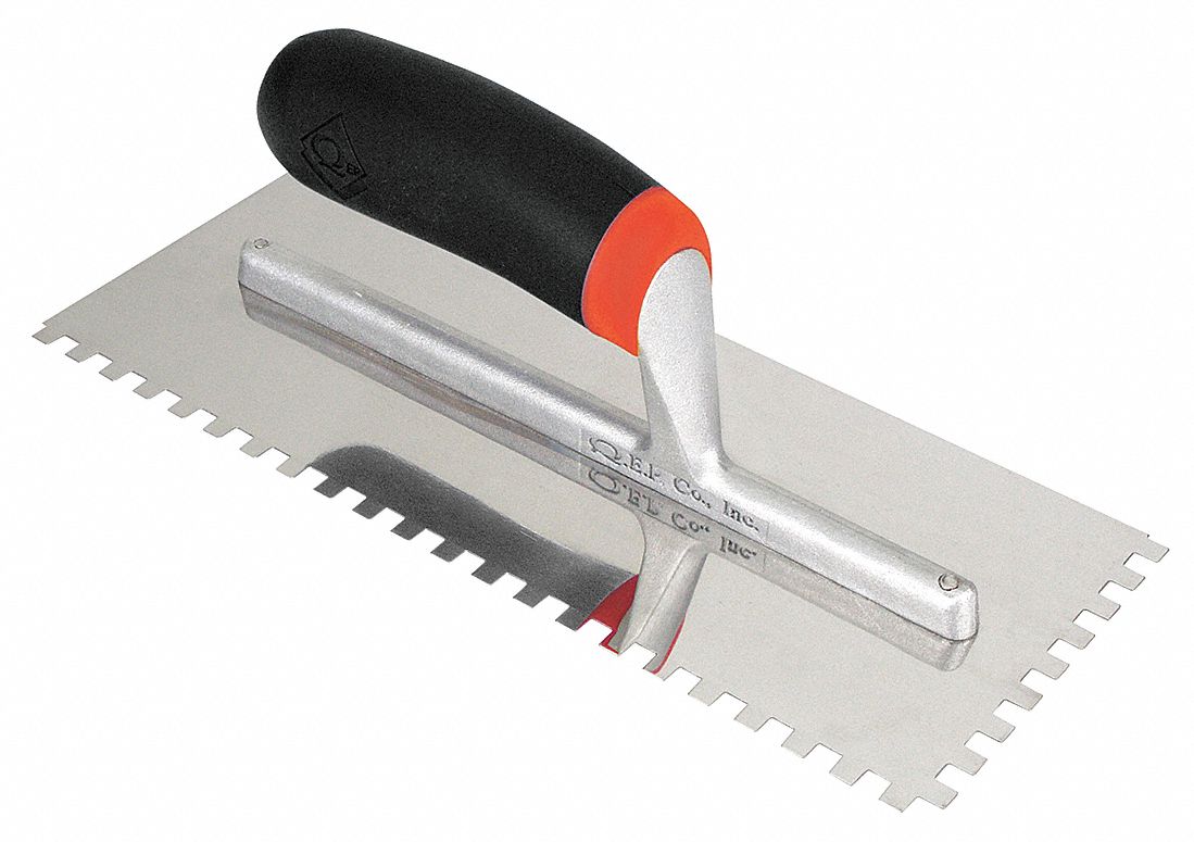 Notched Trowel, 1/4 x 1/4 Square Notch