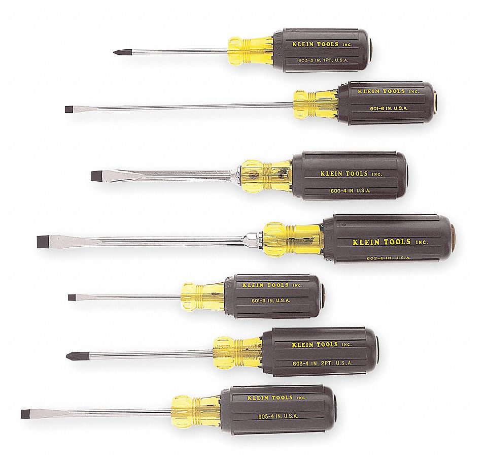 Screwdriver Set, Combo, Cushion, 7 Pc