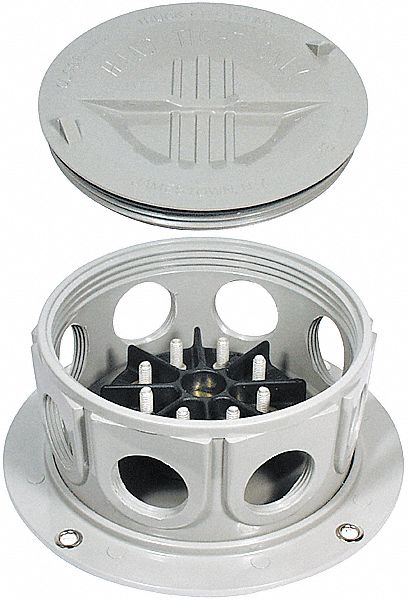 Junction Box Assy, Rnd Surface Mount, Grey