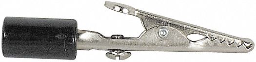 Alligator Clip, 12 to 18ga, Blk, PK10